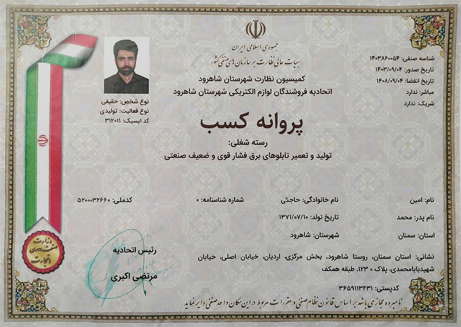 مجوز ایمن صنعت